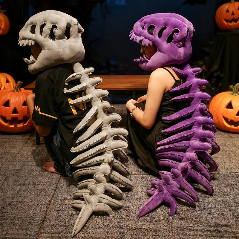 Hot Dinosaur Bone Head Hat Halloween Costume Skeleton Plushies Creative Costume Accessory Party Cosplay Funny Handsome Gift